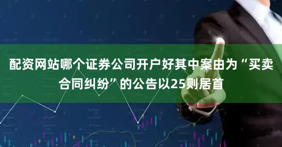 配资网站哪个证券公司开户好其中案由为“买卖合同纠纷”的公告以25则居首